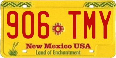 NM license plate 906TMY