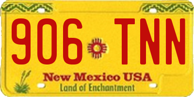 NM license plate 906TNN