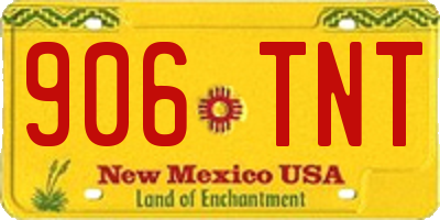 NM license plate 906TNT