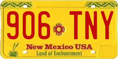 NM license plate 906TNY