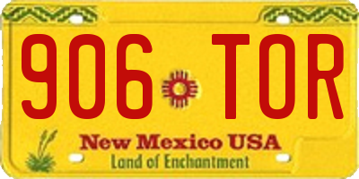 NM license plate 906TOR