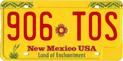 NM license plate 906TOS