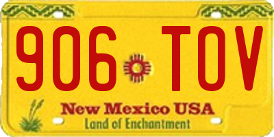 NM license plate 906TOV