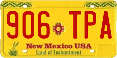 NM license plate 906TPA