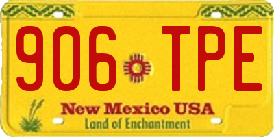 NM license plate 906TPE