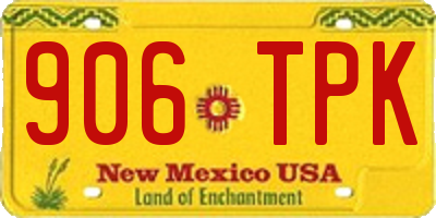 NM license plate 906TPK