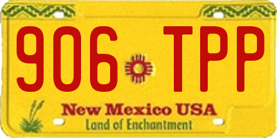 NM license plate 906TPP