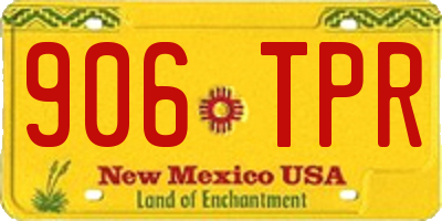 NM license plate 906TPR