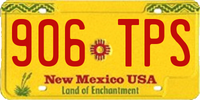 NM license plate 906TPS