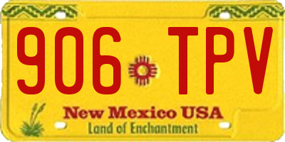 NM license plate 906TPV