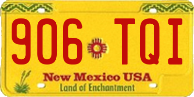 NM license plate 906TQI