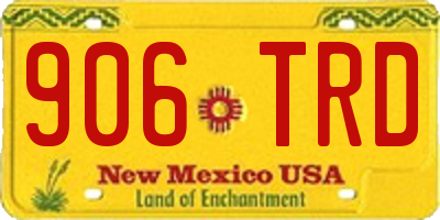 NM license plate 906TRD