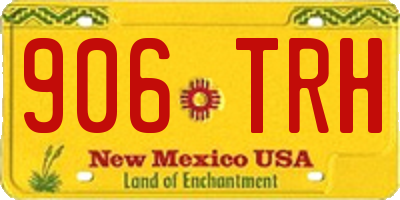 NM license plate 906TRH