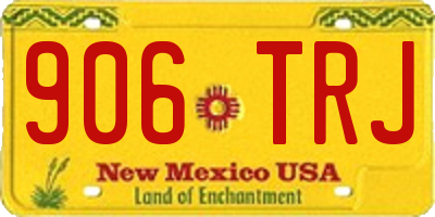 NM license plate 906TRJ