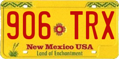 NM license plate 906TRX