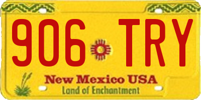 NM license plate 906TRY