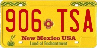 NM license plate 906TSA