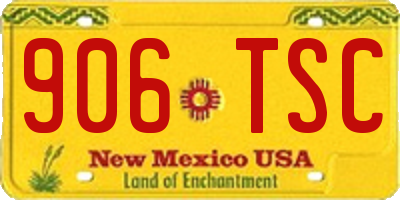 NM license plate 906TSC