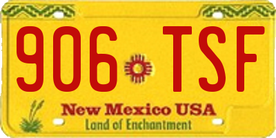 NM license plate 906TSF
