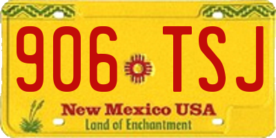 NM license plate 906TSJ
