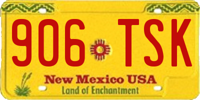 NM license plate 906TSK