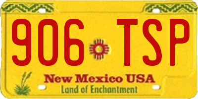 NM license plate 906TSP