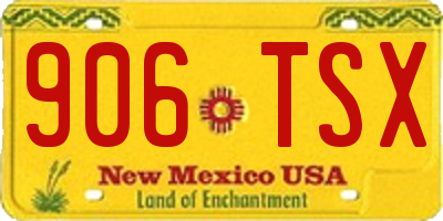 NM license plate 906TSX