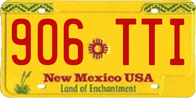 NM license plate 906TTI