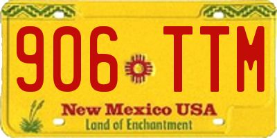 NM license plate 906TTM