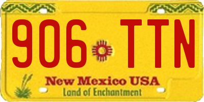 NM license plate 906TTN