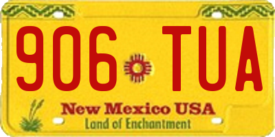 NM license plate 906TUA