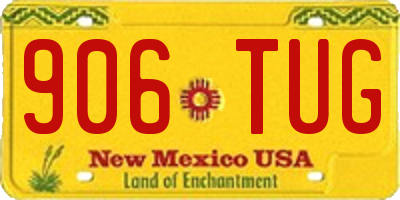 NM license plate 906TUG