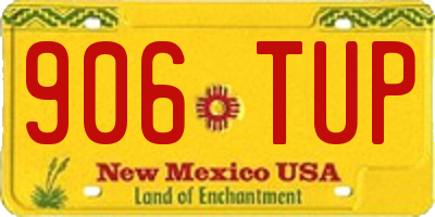 NM license plate 906TUP