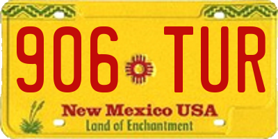 NM license plate 906TUR