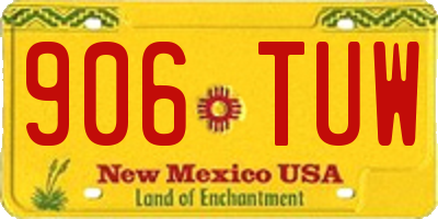 NM license plate 906TUW