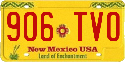 NM license plate 906TVO