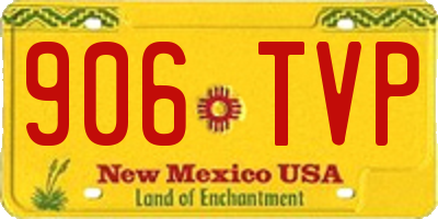 NM license plate 906TVP