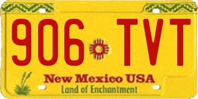 NM license plate 906TVT