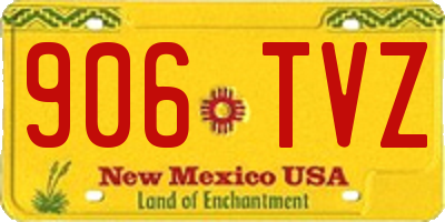 NM license plate 906TVZ