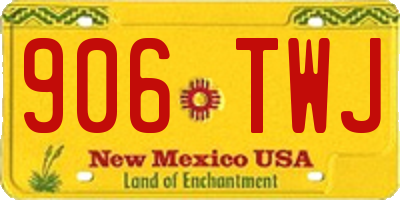 NM license plate 906TWJ