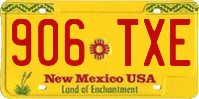 NM license plate 906TXE