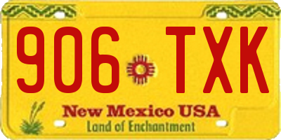 NM license plate 906TXK