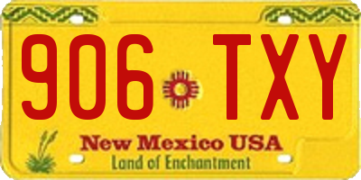 NM license plate 906TXY
