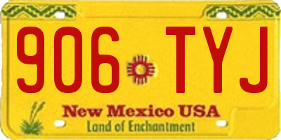 NM license plate 906TYJ