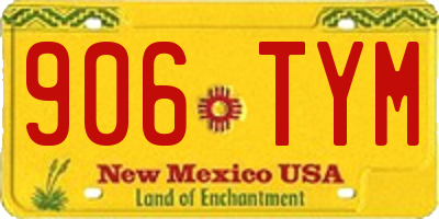 NM license plate 906TYM
