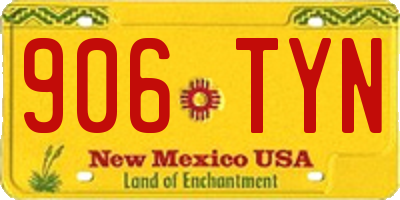 NM license plate 906TYN