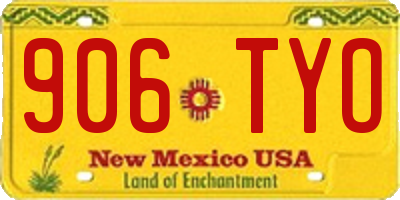 NM license plate 906TYO