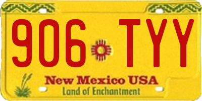NM license plate 906TYY