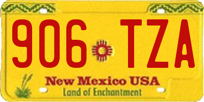 NM license plate 906TZA