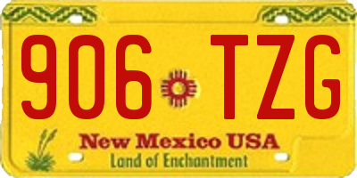 NM license plate 906TZG